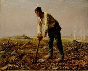 Jean-Franc Millet Man with a hoe oil painting reproduction